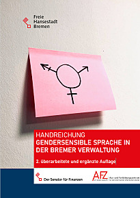 Deckblatt Handreichung Gendersensible Sprache in der Bremer Verwaltung